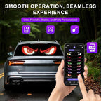 2 Pack LED Eyes for Car Windshield 14.56"x3.62", Programmable Animated Devil Eyes Light for Windshield, APP Control Customizable LED Matrix Display for Cars, SUVs