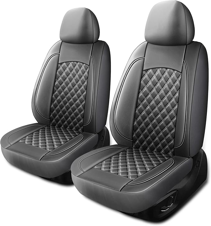 Leather Car Seat Covers, Breathable and Waterproof Napa Leather Automotive Seat Cover, Universal Interior for Cars,Sedans, SU