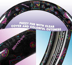 Hello Kitty Steering Wheel Cover, Official Sanrio Car Steering Wheel Cover with Universal Size 14.5-15, Cute Black Hello Kitty Car Accessories for Women (Hello Kitty Kawaii Arcade)
