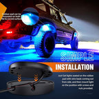 Nilight LED Rock Light 6PCS Underglow Wheel Well Pods Waterproof Exterior Underbody Roof Rack Side Lamps for Car Truck Pickups ATV UTV SUV Motorcycle Boat, Blue Color