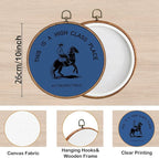 KSDUT Western Cowboy Blue Wall Art Decor - Preppy Trendy Southwestern Wall Art Canvas Frame Hanging Prints, Foyer Entryway Mo