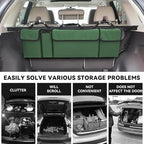 Car Trunk Organizer, Backseat Hanging Large Storage with Adjustable Straps,Waterproof PVC Collapsible Cargo Bag, Car Interior
