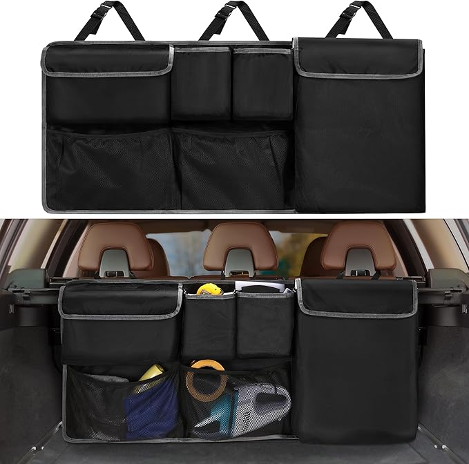 XHRING Car Trunk Organizer Storage Backseat Hanging Organizer Bag for Chevy/Chevrolet Equinox Traverse Trax Tahoe