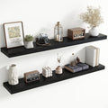 55 Inch Floating Shelves for Wall, 8 Inch Deep Floating Shelf for Storage & Display, Rustic Wall Mounted Shelf with Invisible