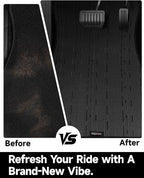 Ultra Durable Car Floor Mats, Premium PVC Coil All-Weather Automotive Floor Mats, Universal Fit with Anti-Slip Nibbs Backing,