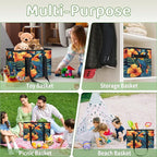 Reusable Grocery Bag, Foldable Large Shopping Tote Bag for Groceries Kitchen Picnic Car Trunk