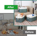Bidtakay Fabric Storage Baskets for Shelves 3 Pack Large Storage Bins for Organizing Linen Collapsible Organizer for Closet-D