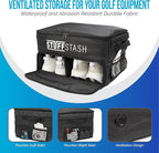 STUFFSTASH Golf Trunk Organizer for Car - Rigid, Won't Collapse | Ventilated Shoe Compartment, Adjustable Dividers & Mesh Pocket