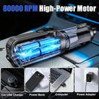 Car Vacuum Portable Cordless-19000 Pa 4 in 1 Handheld Vacuum Cordless Brushless Motor with LED Light and Multi-Nozzles, One-T