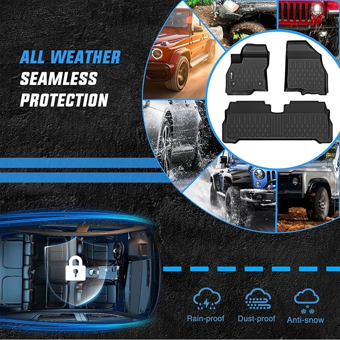 Nilight TPE Floor Mats for Chevy Bolt EUV 2022 2023 2024, All Weather Custom Fit Heavy Duty Floor Liners