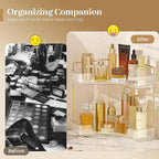 Aveniee Corner Bathroom Counter Organizer, Bathroom Countertop Shelf Makeup Organizer for Vanity Perfume Tray for Corner Stor