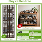 Unjumbly Over the Door Shoe Organizer with 40 Large Breathable Mesh Pockets, Space Saving Shoe Holder, Hanging Shoe Rack for 
