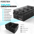 FORTEM Trunk Organizer For SUV Car Trunk Organizer, Foldable Storage, Car Accessories for Women Men, Collapsible Bag, Perfect C