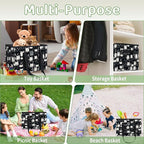 Reusable Grocery Bags Heavy Duty Shopping Bags Foldable Large Tote Bags with Long Handles & Hard Bottom