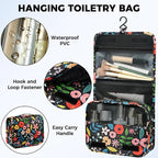 BAGAIL 9 Set Packing Cubes with Packing List Luggage Packing Organizers for Travel Accessories (Black floral)