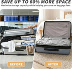 Vacuum Bag for Travel, Professional IPX8 Waterproof Reusable Vacuum Compression Bags for Travel Suitcases, Durable Space Save