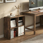 Furinno PELLI Book Shelf, 4 Cube Bookshelf with Open Back & Closed Back Cubes, 2 x 2 Storage Organizer Cabinet, 11.6 x 24.2 x