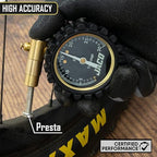 JACO FTX-30 Low Pressure Presta Tire Gauge for Bikes (Max 30 PSI) | Fatbike & MTB Series