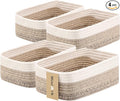 MiniArk Small Storage Baskets for Organizing | Closet Organizer Bins | Shelf Toy Basket | Woven Rope Baskets | Cube Decorativ