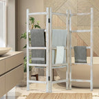 Blanket Ladder,59" H Wood Blanket Ladder for Living Room, Decorative Quilt dispaly Rack, Free Standing and Folding Towel Rack