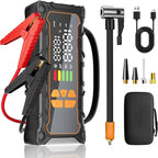 Battery Jumper Starter Portable, Jump Starter with Air Compressor-4000A 12V (7.0L Gas/ 6.0L Diesel) with 160PSI Tire