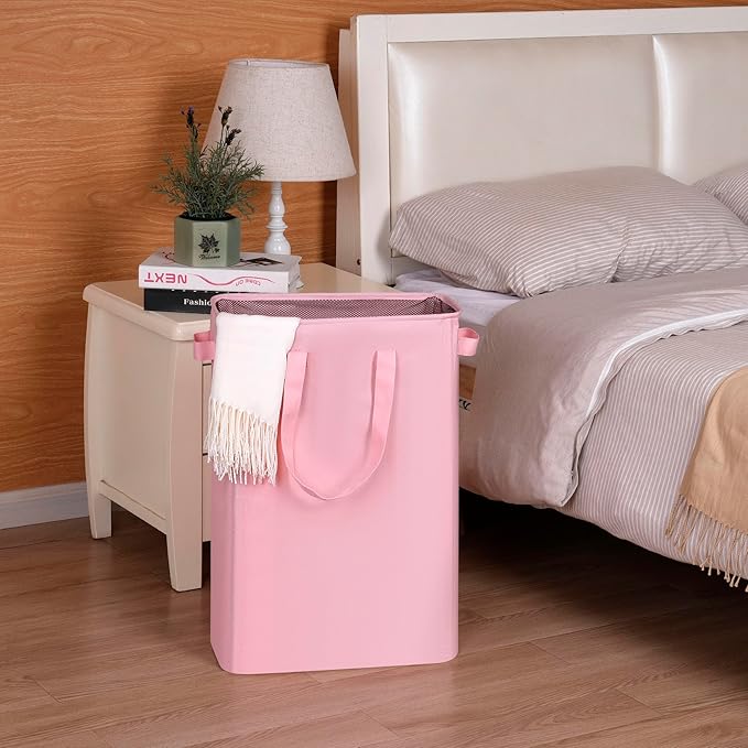 efluky Slim Laundry Basket, Narrow Laundry Hamper with Handles, Collapsible Dirty Clothes Hamper, Tall Laundry Bin for Laundr