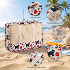 8 Set Packing Cubes for Travel with Clear Toiletry Bag, Durable Luggage Packing Organizers, Carry-On Accessories, TSA Approve