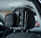 TACNEX Car Headrest Organizer MOLLE Panel for Vehicle Seat Back EDC Pouch Tool Holster Bag Gadget Holder Backpack Insert Panel Tactical Gear Rack Truck Equipment Plate Modular Storage Shelf