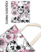 Car Garbage Can, Car Trash Bag, Car Garbage Bag, Hanging Car Trash Can for Car Accessories, Vehicle, Travelling, Camping, Cute Car Back Seat Organizer, Skull Pink Floral