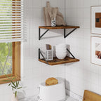 Deep Floating Shelves,16"Wx10"D Floating Shelves for Wall Set of 2,Heavy Duty Wood Floating Shelf with Metal Bracket,Wall Mou