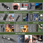 Gifts for Men Christmas Dad, Survival Kit, 150 PCS Survival Gear and Supplies Equipment with Trauma Bag, Molle Pouch Emergenc