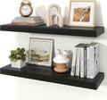 Floating Shelves for Wall, 9.3" Deep Wall Mounted Wood Shelves for Bathroom, Bedroom, Living Room, Kitchen, Hanging Shelf for