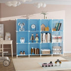 AWTATOS Cube Storage Organizer Protable Closet Organizers and Storage for Kids DIY Stackable 12 Cube Storage Shelves Clothes 