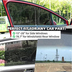 Car Windshield/Rear Window Sunshade Film - Static Cling & Reusable | Heat & UV Blocking | Gradient Black Design | 78.7" x 6" Universal | Tools Included (1 PCS)