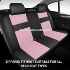 Leather 3D Foam Back Support Pink Car Seat Covers Full Set, Air Mesh Automotive Seat Covers, All Season Car Seat Cover Fit Au