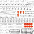 ENJOYWOOD Pegboard Organizer Accessories Kit 264 PCS, Peg Board Hooks Assortment with Bins, Cups, Baskets for 1/4in Pegboard 