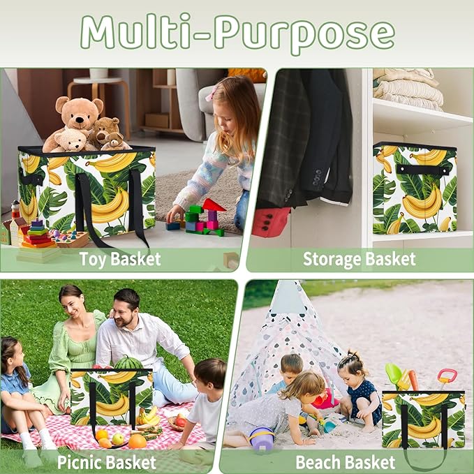 Reusable Grocery Bag, Foldable Large Shopping Tote Bag for Groceries Kitchen Picnic Car Trunk