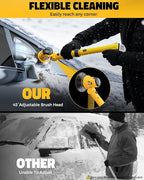 Ecarke Electric Ice Scraper Compatible with Dewalt 20V Battery, 2000RPM High-Speed 45° Head Adjust, 30'' Adjustable Handle Car Window Windshield Scraper for Ice & Snow, Tool Only Battery Not Included