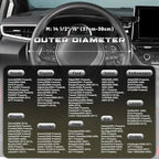 SEG Direct Steering Wheel Cover 14.5-15 inch (37-39 cm) Medium Size, Microfiber Leather, Non-Slip Comfortable Grip, Fits Cars