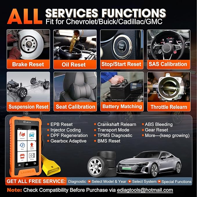 2026 LAUNCH Creader Elite for GM Bi-Directional OBD2 Scanner, All Resets Full System Diagnostic Scan Tool, Full OBD2 Code