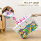 Citylife 17 QT Plastic Storage Bins Clear Storage Box with Lids Multipurpose Stackable Storage Containers for Organizing Tool