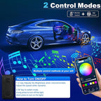 Dreamcolor Acrylic Interior Car LED Strip Light with Wireless APP, RGB 22 in 1 with 175 inches 612 LEDs Fiber Optic Strip Lights for Car, Dual Zone Music Sync Neon Car Ambient Lighting Kits