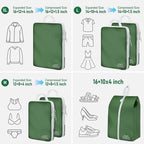 6 Set Compression Packing Cubes, Suitcase Organizer, Lightweight Travel Essentials, Compression Bags For Travel Accessories L