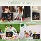 Reusable Grocery Bags Heavy Duty Shopping Bags Foldable Large Tote Bags with Long Handles & Hard Bottom