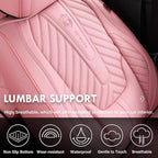 Coverado Seat Covers Front Seats, Car Seat Cover Protector with Lumbar Support, Waterproof Car Seat Cushion, Leather Seat Cov