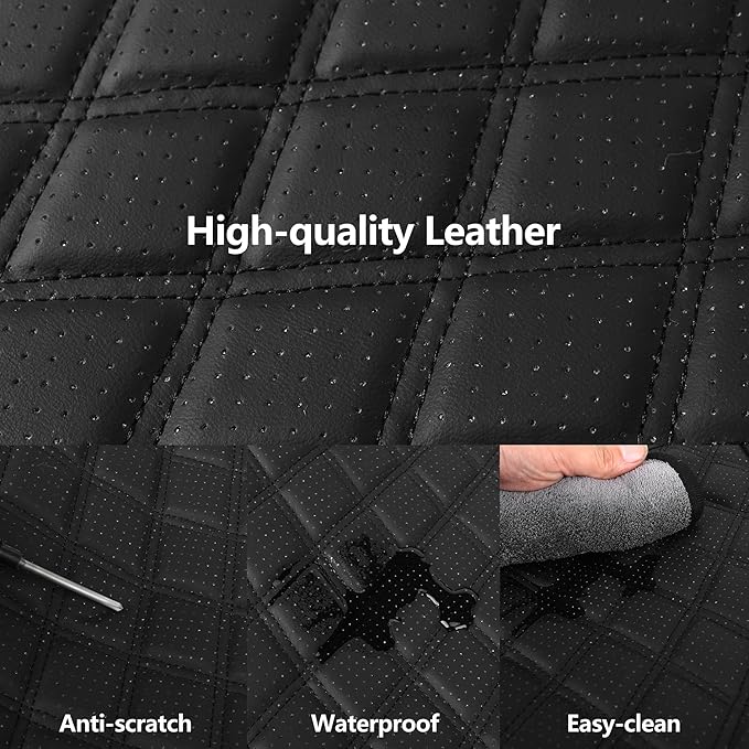 Leather Car Seat Covers, Breathable and Waterproof Napa Leather Automotive Seat Cover, Universal Interior for Cars, Sedans, S