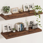 Vivelove 36" Floating Shelves for Wall, 12 inch Deep Long Wall Display Shelves with Invisible Brackets, for Living Room Bedro