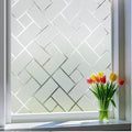 Coavas Frosted Window Privacy Film Static Cling Non-Adhesive for Glass Windows, Heat Control UV Blocking Sun Blocking Anti Glare, Day and Night Bathroom Home Office Cover, 35.4"x118"