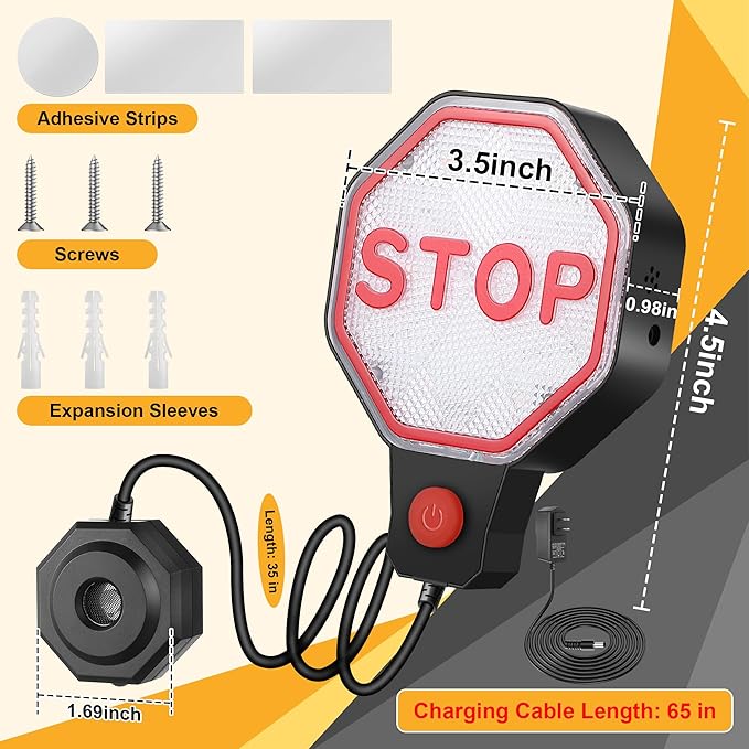 Feekoon 2 Pack Adjustable Garage Parking Sensor with LED Display – No-Drill Parking Aid for Cars, SUVs & Pickups, Set Stop Di