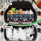 Reusable Grocery Bags Heavy Duty Shopping Bags Foldable Large Tote Bags with Long Handles & Hard Bottom